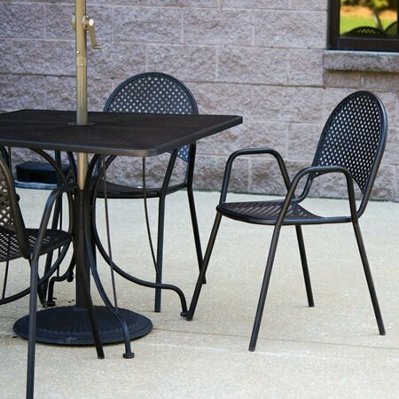 AMERICAN TABLES AND SEATING 90B Metal Black Outdoor Chair 13290B